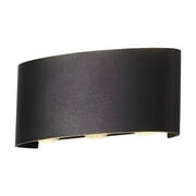 cuyhtdup Double-Head Curved LED Wall Sconce | Modern Indoor Down Lighting | Warm White 8W Aluminum Fixture | Stylish Bedroom Lamp | 22x8.5x5.5cm | 30,000- Hour Lifespan | Energy-Efficient Home Decor